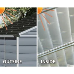 8x12ft Palram SkyLight Dark Grey Apex Shed -Garden Care Shop 12807226 1364833204390324