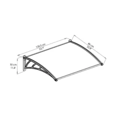 Palram - Canopia Canopy Neo 1350 Grey Twinwall -Garden Care Shop 12807312 1234833218003766