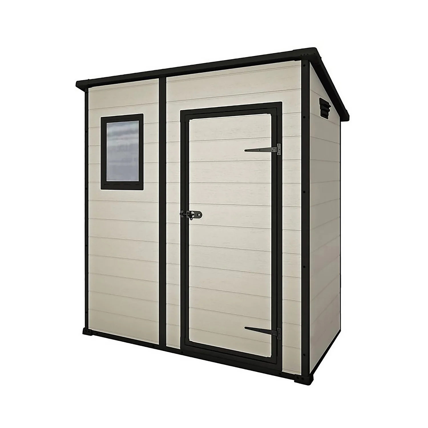 Keter Manor 6 X 4ft Outdoor Garden Pent Storage Shed - Beige/Brown 3 Keter Manor 6 X 4ft Outdoor Garden Pent Storage Shed - Beige/Brown