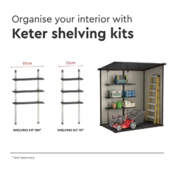 Keter Manor 6 X 4ft Outdoor Garden Pent Storage Shed - Beige/Brown 18 Keter Manor 6 X 4ft Outdoor Garden Pent Storage Shed - Beige/Brown -Garden Care Shop 12808002 1605036177192040