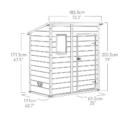 Keter Manor 6 X 4ft Outdoor Garden Pent Storage Shed - Beige/Brown 21 Keter Manor 6 X 4ft Outdoor Garden Pent Storage Shed - Beige/Brown -Garden Care Shop 12808002 2075036177226321