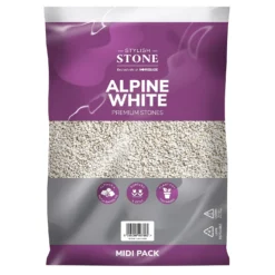 Stylish Stone Premium Alpine White Chippings - Midi Pack - 9kg -Garden Care Shop 12808258 1944902947347578