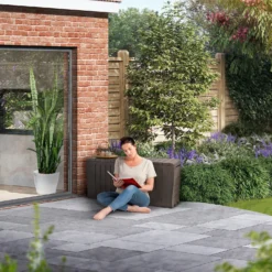 Keter Marvel Plus Outdoor Garden Storage Box 270L - Brown -Garden Care Shop 12808515 1375055071386887