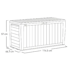 Keter Marvel Plus Outdoor Garden Storage Box 270L - Brown -Garden Care Shop 12808515 2804900072272276