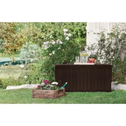 Keter Marvel Plus Outdoor Garden Storage Box 270L - Brown -Garden Care Shop 12808515 7684900072042860