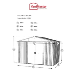 Yardmaster 10x13ft Apex Roof Metal Shed -Garden Care Shop 12809570 1714832954364207