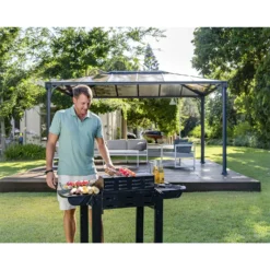Palram - Canopia Martinique 4300 Garden Gazebo Grey Bronze -Garden Care Shop 12810742 5364833199013979