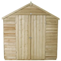 7x5ft Forest Natural Timber Overlap Apex Pressure Treated Wooden Shed -Garden Care Shop 12810891 1054833194568558