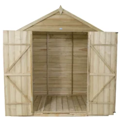 7x5ft Forest Natural Timber Overlap Apex Pressure Treated Wooden Shed -Garden Care Shop 12810891 1934833194379792