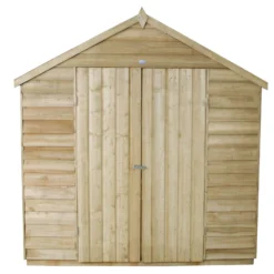 7x5ft Forest Natural Timber Overlap Apex Pressure Treated Wooden Shed -Garden Care Shop 12810891 5094833194083905