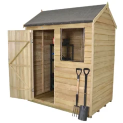 6x4ft Forest Natural Timber Overlap Reverse Apex Wooden Shed 12 6x4ft Forest Natural Timber Overlap Reverse Apex Wooden Shed -Garden Care Shop 12810897 1744833195075183