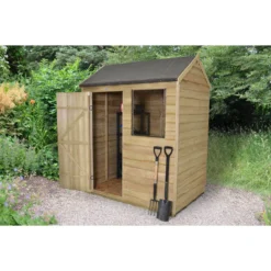 6x4ft Forest Natural Timber Overlap Reverse Apex Wooden Shed 17 6x4ft Forest Natural Timber Overlap Reverse Apex Wooden Shed -Garden Care Shop 12810897 2114833194797002