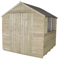7x7ft Forest Natural Timber Overlap Apex Pressure Treated Wooden Shed -Garden Care Shop 12810900 2074833193748205