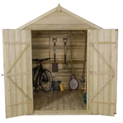 7x7ft Forest Natural Timber Overlap Apex Pressure Treated Wooden Shed -Garden Care Shop 12810900 4474833193690167