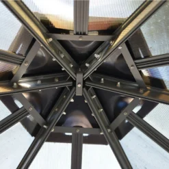 Palram - Canopia Monaco Hexagonal Garden Gazebo Grey -Garden Care Shop 12810973 1244924173025941