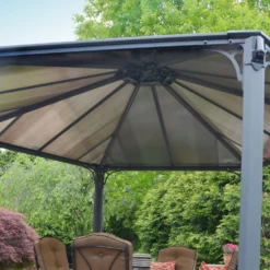 Palram - Canopia Monaco Hexagonal Garden Gazebo Grey -Garden Care Shop 12810973 6544924172961429