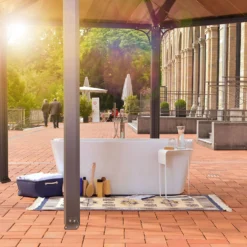 Palram - Canopia Monaco Hexagonal Garden Gazebo Grey -Garden Care Shop 12810973 6594924172899470