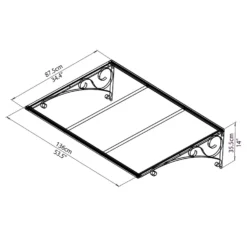 Palram - Canopia Canopy Venus 1350 Clear -Garden Care Shop 12810976 6284833201142140