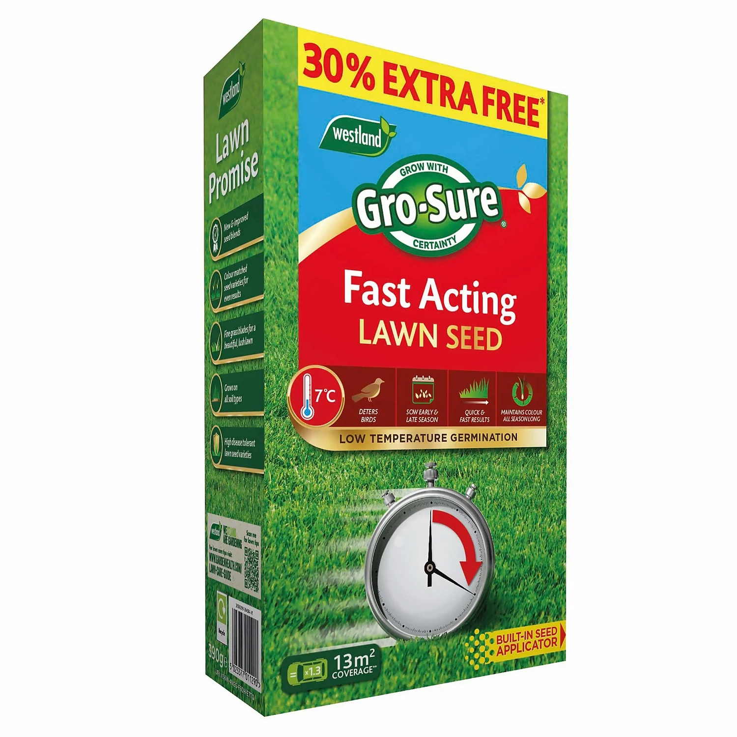 Gro-Sure Fast Acting Lawn Seed - 10m² +30% Extra Free 3 Gro-Sure Fast Acting Lawn Seed - 10m² +30% Extra Free