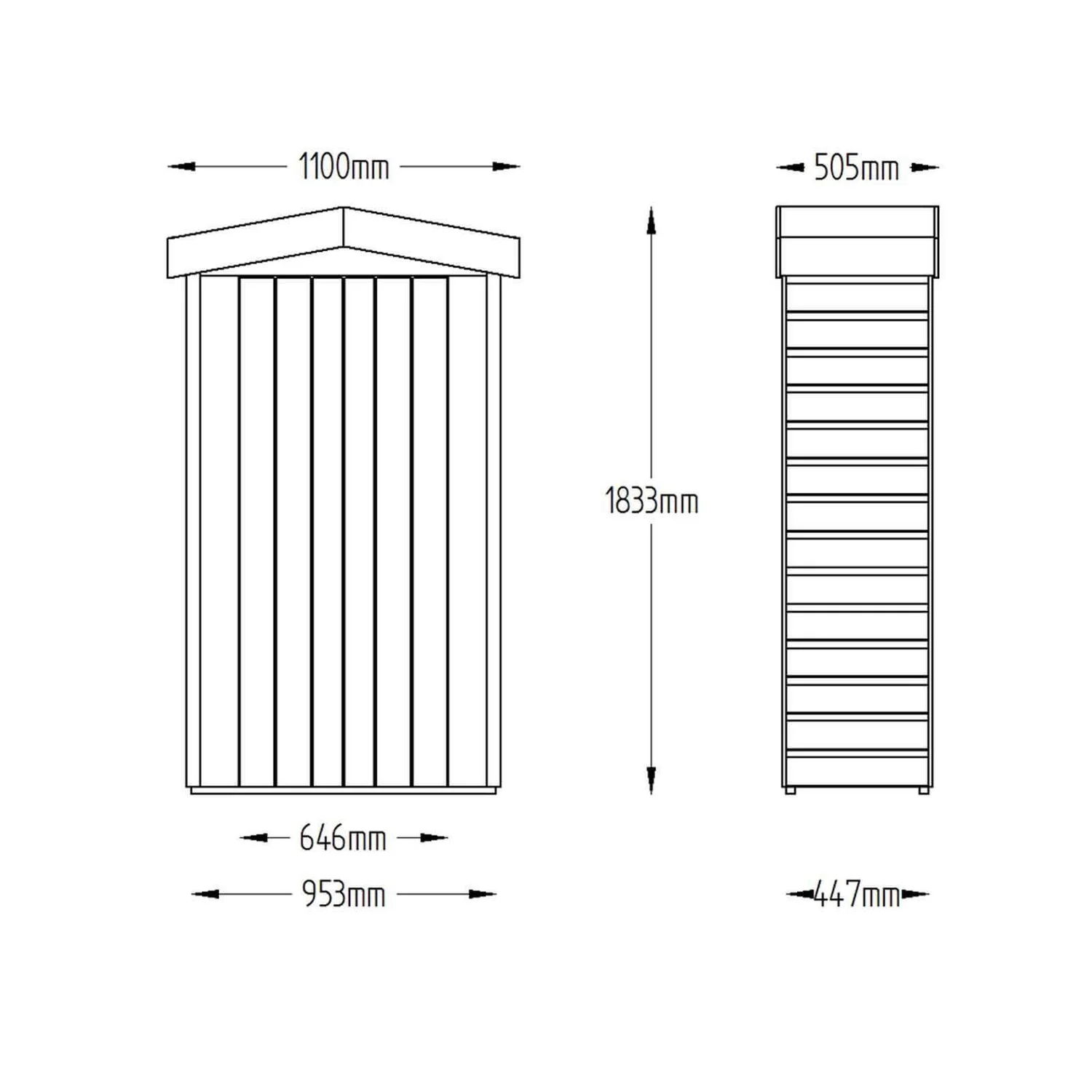 Forest Garden Wooden Tall Shiplap Apex Garden Store 8 Forest Garden Wooden Tall Shiplap Apex Garden Store - Image 6