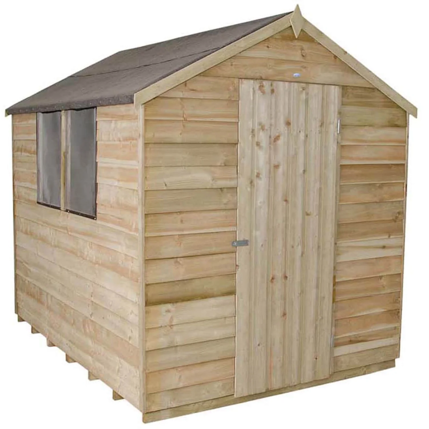 8x6ft Forest Wooden Overlap Pressure Treated Apex Shed -incl. Installation 5 8x6ft Forest Wooden Overlap Pressure Treated Apex Shed -incl. Installation - Image 3
