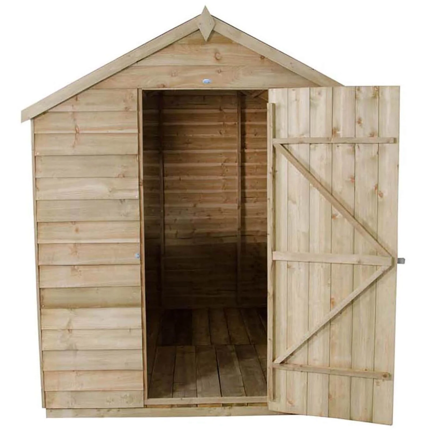 8x6ft Forest Wooden Overlap Pressure Treated Apex Shed -incl. Installation 6 8x6ft Forest Wooden Overlap Pressure Treated Apex Shed -incl. Installation - Image 4