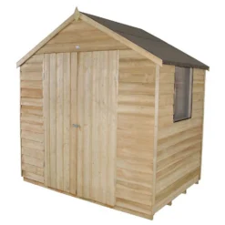 7x5ft Forest Wooden Overlap Pressure Treated Apex Shed -incl. Installation -Garden Care Shop 12814918 8914845696583797