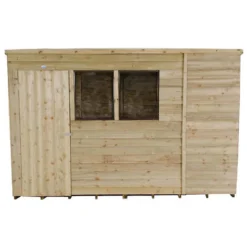 10x6ft Forest Wooden Overlap Pressure Treated Pent Shed -incl. Installation -Garden Care Shop 12815042 1424845697869444