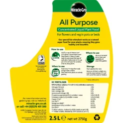 Miracle-Gro All Purpose Concentrated Liquid Plant Food - 2.5L 10 Miracle-Gro All Purpose Concentrated Liquid Plant Food - 2.5L -Garden Care Shop 12815508 1954833196308444