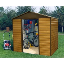 Yardmaster 8x6ft Woodgrain Metal Shed -Garden Care Shop 12817668 1974833226078977
