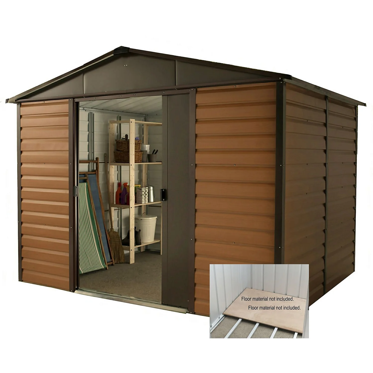 Yardmaster 10x6ft Woodgrain Shed & Floor Frame 4 Yardmaster 10x6ft Woodgrain Shed & Floor Frame - Image 2