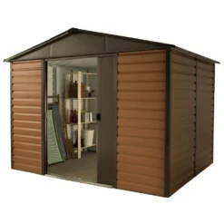 Yardmaster 10x12ft Woodgrain Metal Shed 9 Yardmaster 10x12ft Woodgrain Metal Shed -Garden Care Shop 12817735 2134833223766730