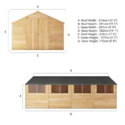 Mercia 20 X 10ft Overlap Apex Wooden Shed 20 Mercia 20 X 10ft Overlap Apex Wooden Shed -Garden Care Shop 12819927 1915047801307988