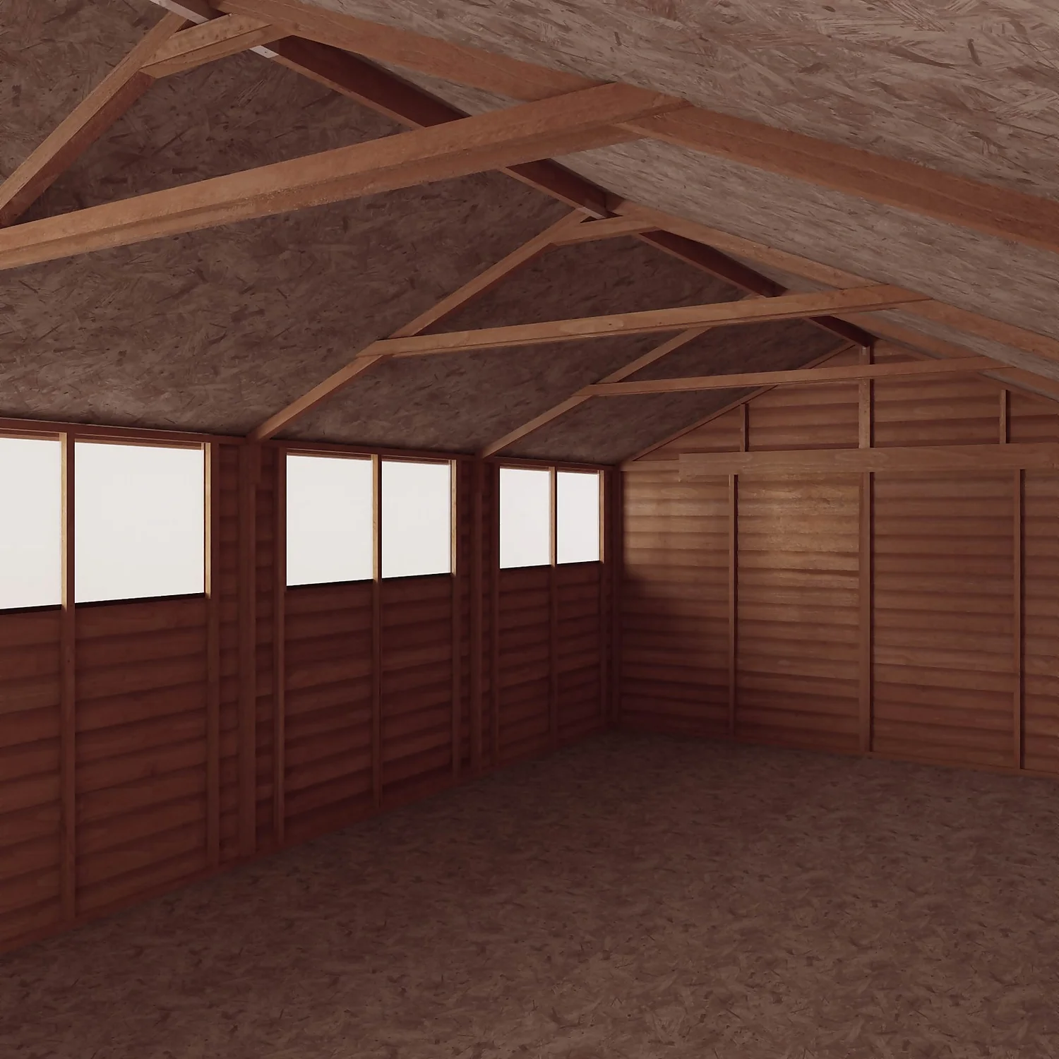 Mercia 20 X 10ft Overlap Apex Wooden Shed 6 Mercia 20 X 10ft Overlap Apex Wooden Shed - Image 4