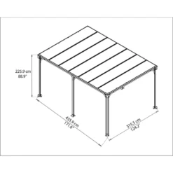 Palram - Canopia Milano 4300 Garden Gazebo Grey Bronze -Garden Care Shop 12821928 9554833173520981