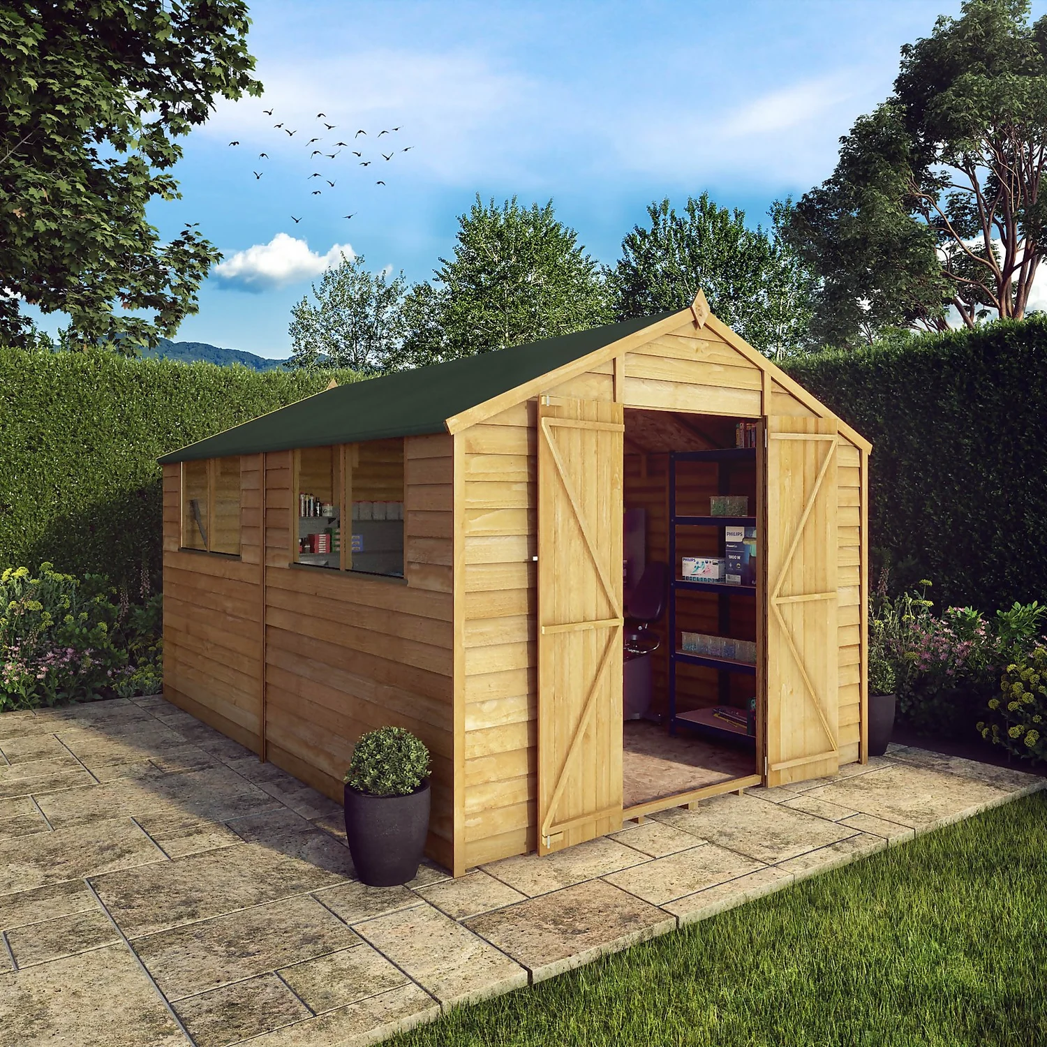 Mercia 12 X 8ft Overlap Apex Shed - Incl. Installation 4 Mercia 12 X 8ft Overlap Apex Shed - Incl. Installation - Image 2