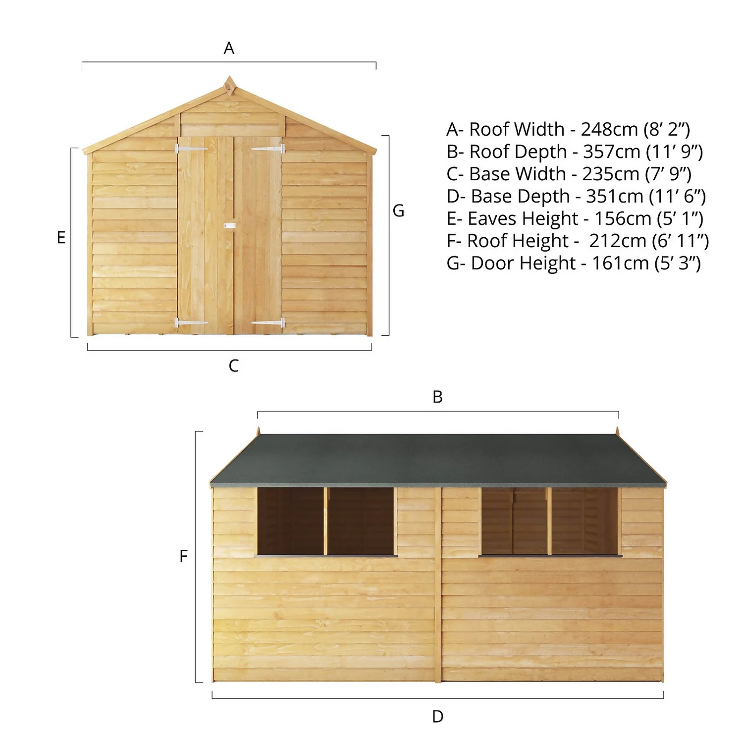 Mercia 12 X 8ft Overlap Apex Shed - Incl. Installation 11 Mercia 12 X 8ft Overlap Apex Shed - Incl. Installation - Image 9