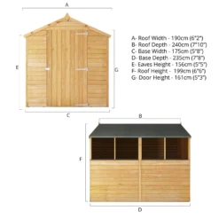 Mercia 8 X 6ft Overlap Apex Shed - Incl. Installation -Garden Care Shop 12822317 1045036364210021
