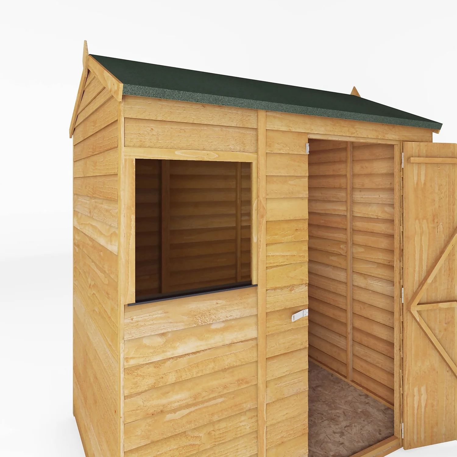 Mercia 6 X 4ft Overlap Reverse Apex Shed 6 Mercia 6 X 4ft Overlap Reverse Apex Shed - Image 4