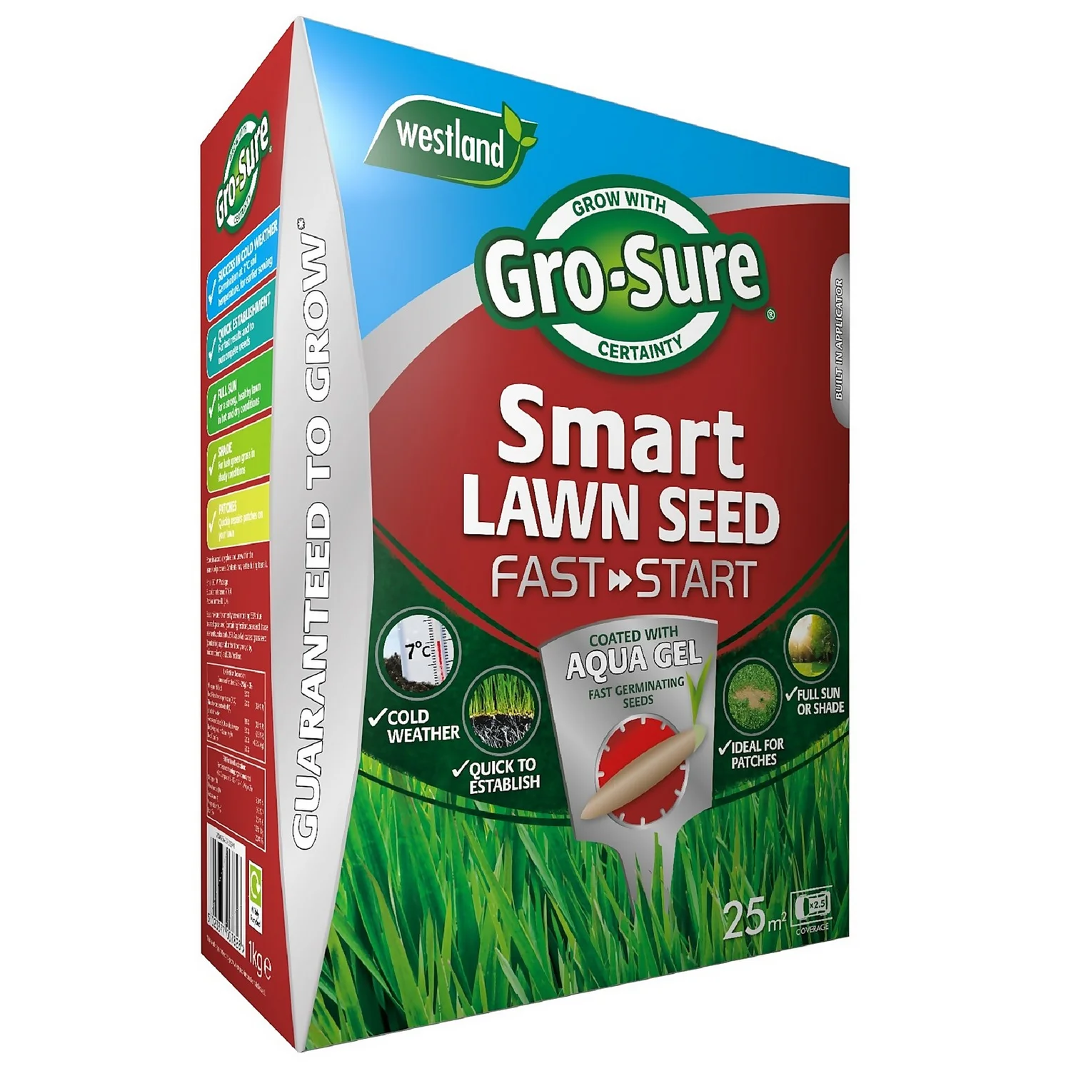 Gro-Sure Aqua Gel Coated Fast Start Smart Grass Lawn Seed 25m² 3 Gro-Sure Aqua Gel Coated Fast Start Smart Grass Lawn Seed 25m²