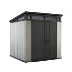 Keter Artisan 7 X 7ft Outdoor Garden Storage Pent Shed - Grey