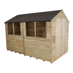 Forest 10 X 6ft Overlap Pressure Treated Double Door Apex Shed -Garden Care Shop 12823857 2084833221504745
