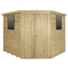 8x8ft Forest Overlap Pressure Treated Corner Shed -incl. Installation -Garden Care Shop 12824009 1444833221168607