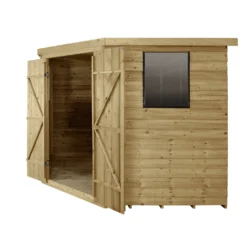 8x8ft Forest Overlap Pressure Treated Corner Shed -incl. Installation -Garden Care Shop 12824009 1884833220921035