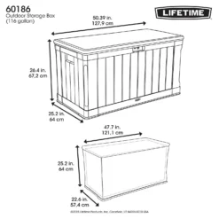 Lifetime Outdoor Plastic Garden Storage Box - 439 Litres -Garden Care Shop 12826335 1974856525567256