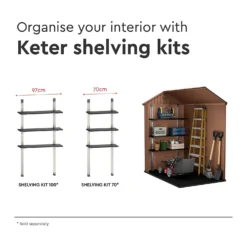 Keter Darwin 6 X 4ft Outdoor Garden Apex Storage Shed - Brown -Garden Care Shop 12833043 5775036178043584