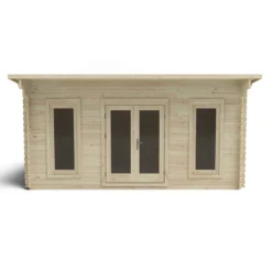 Forest Mendip 5.0m X 4.0m Log Cabin Double Glazed, 34kg Polyester Felt, Plus Underlay - Installation Included -Garden Care Shop 12833120 1114833199108911