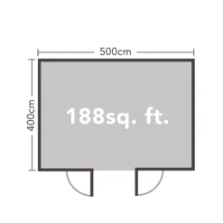 Forest Mendip 5.0m X 4.0m Log Cabin Double Glazed, 34kg Polyester Felt, Plus Underlay - Installation Included -Garden Care Shop 12833120 1564833199053906