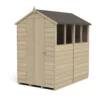 Forest 6 X 4ft Overlap Pressure Treated Apex Shed- 4 Window 1 Forest 6 X 4ft Overlap Pressure Treated Apex Shed- 4 Window -Garden Care Shop 12833289 4934831955359572