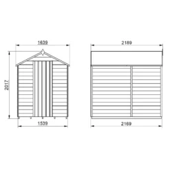 Forest 7 X 5ft Overlap Pressure Treated 7x5 Apex Shed - No Window -Garden Care Shop 12833292 9974833195274716